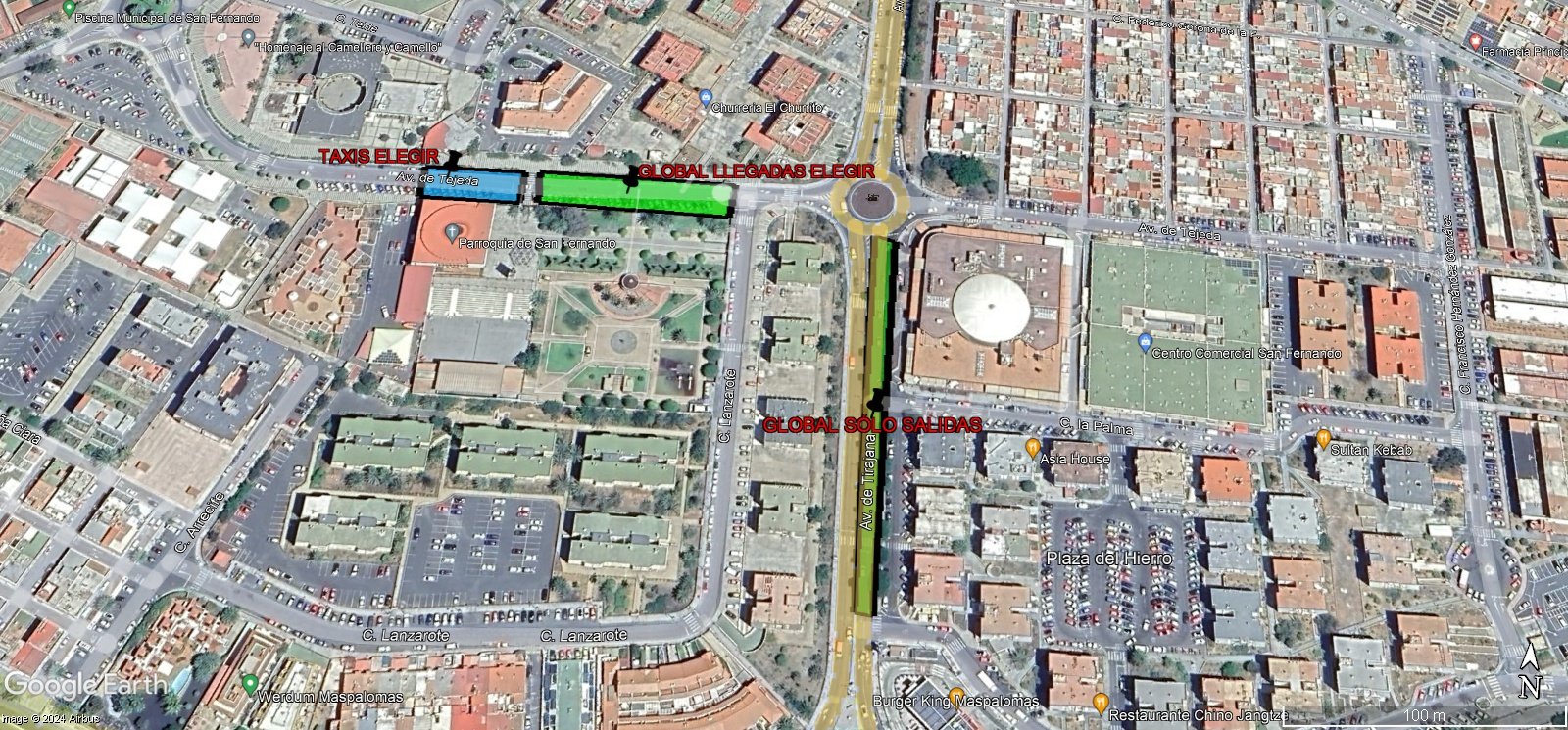 0B_PREVISTAS_PARADAS_SAN_FERNANDO - El plan de movilidad para la Gran Cabalgata de Maspalomas cerrará calles y recomienda usar el transporte público