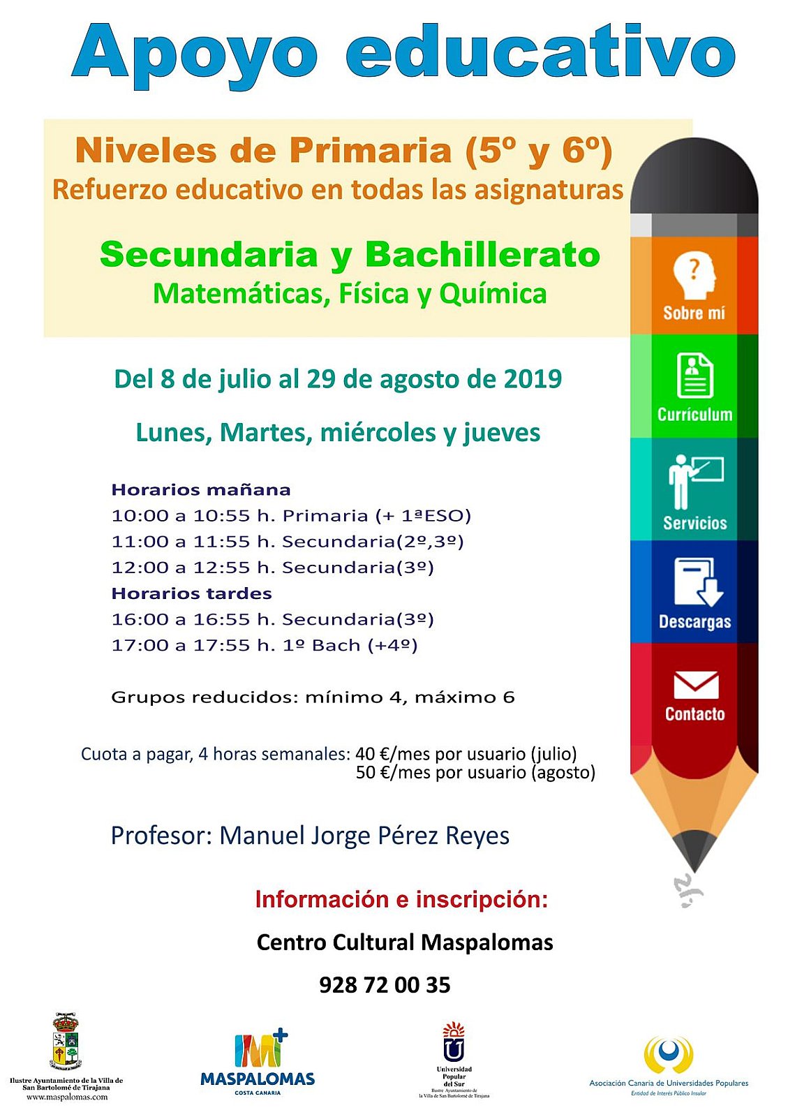  Agenda Cultural Semanal - Del 8 al 14 de Julio de 2019