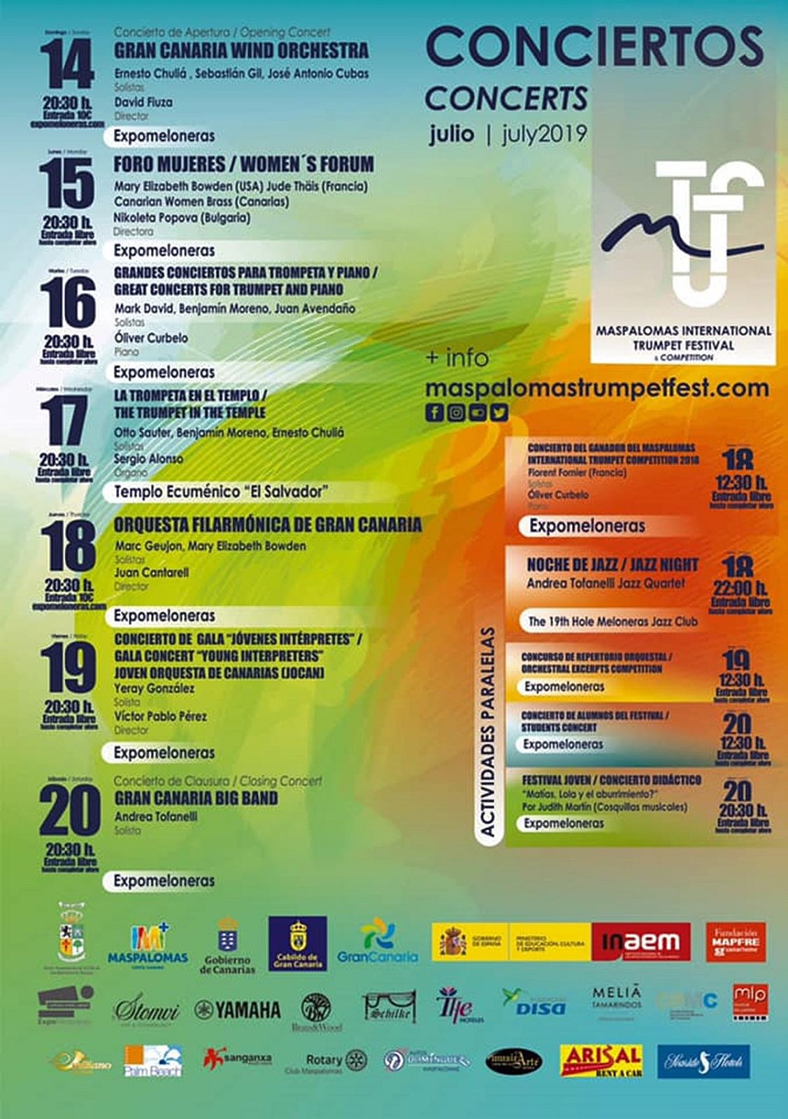  Agenda Cultural para Julio de 2019 