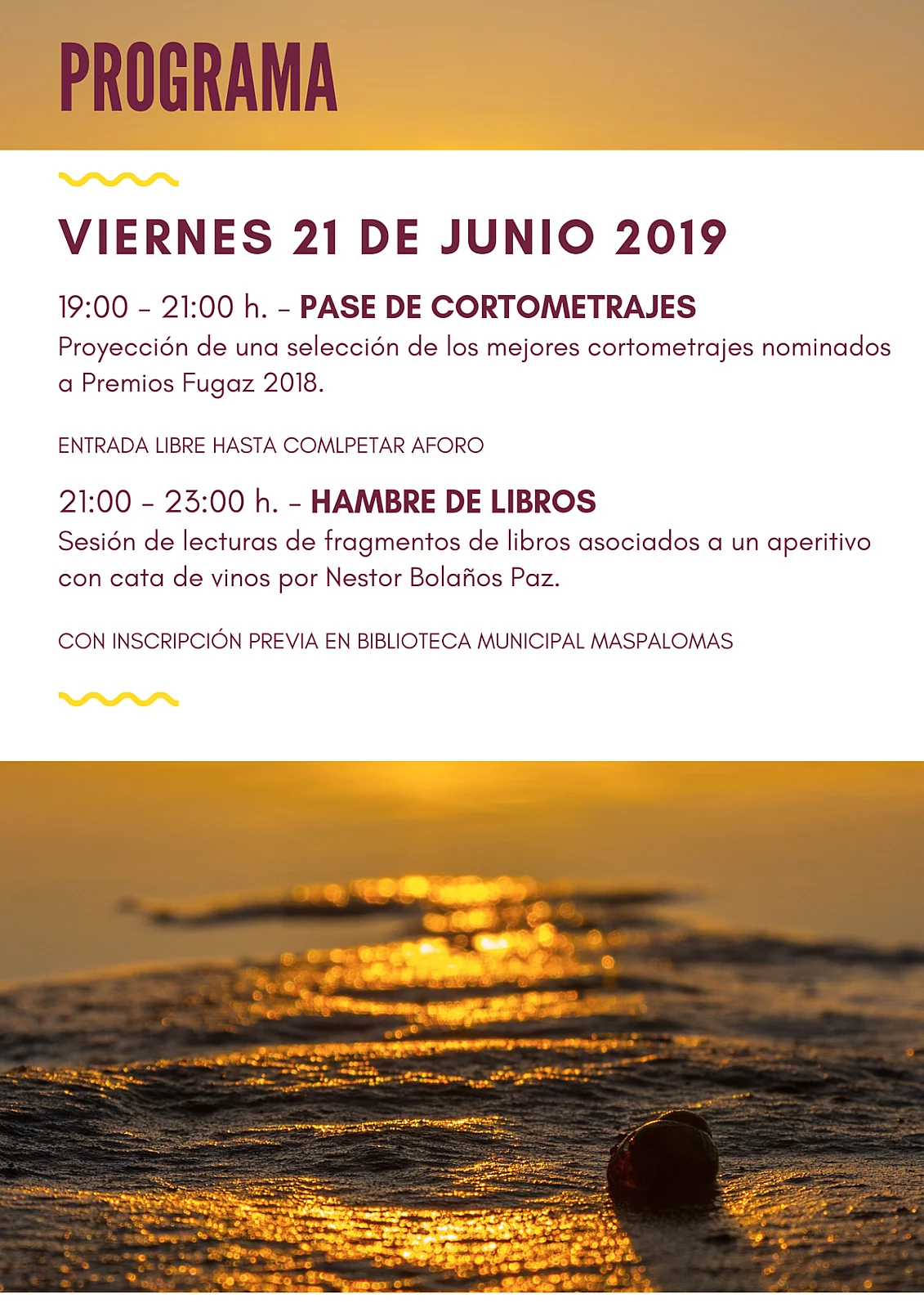  Eventos Culturales hasta el 23 de Junio 2019 