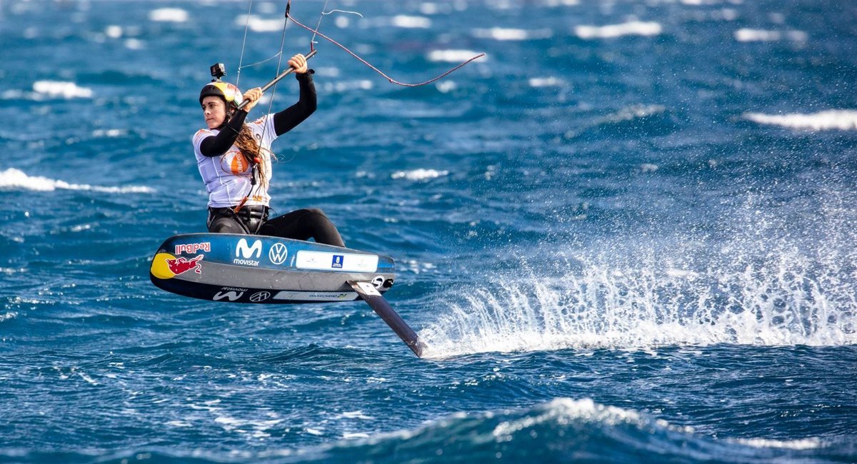 Gisela Pulido - Favorita local - Campeonato Europeo de KiteFoil