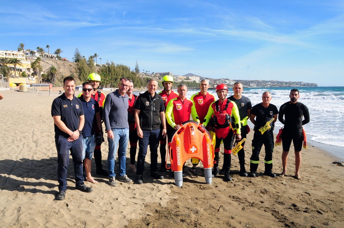 San Bartolomé de Tirajana se dota del primer dron de socorrismo acuático de la Isla