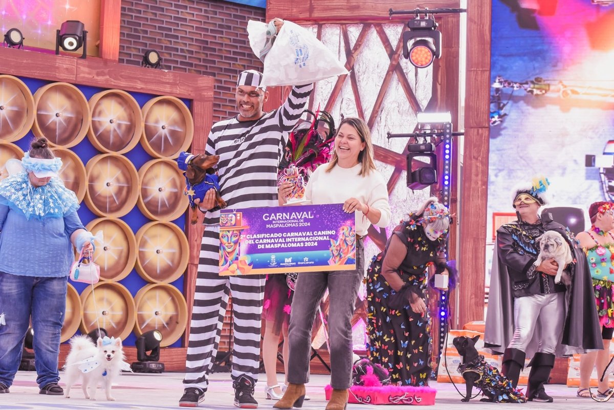 La simpática ‘Niña’ ganadora del Carnaval Canino de Maspalomas 2024