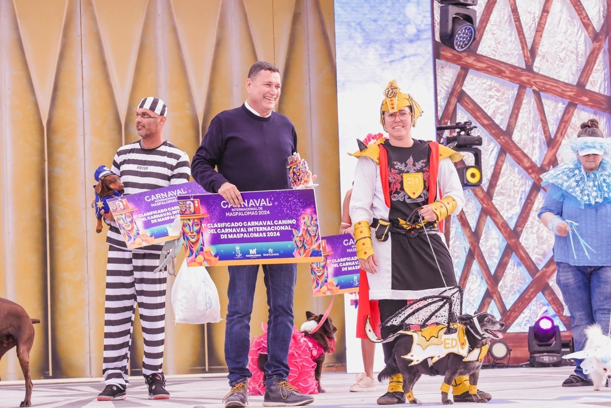 La simpática ‘Niña’ ganadora del Carnaval Canino de Maspalomas 2024