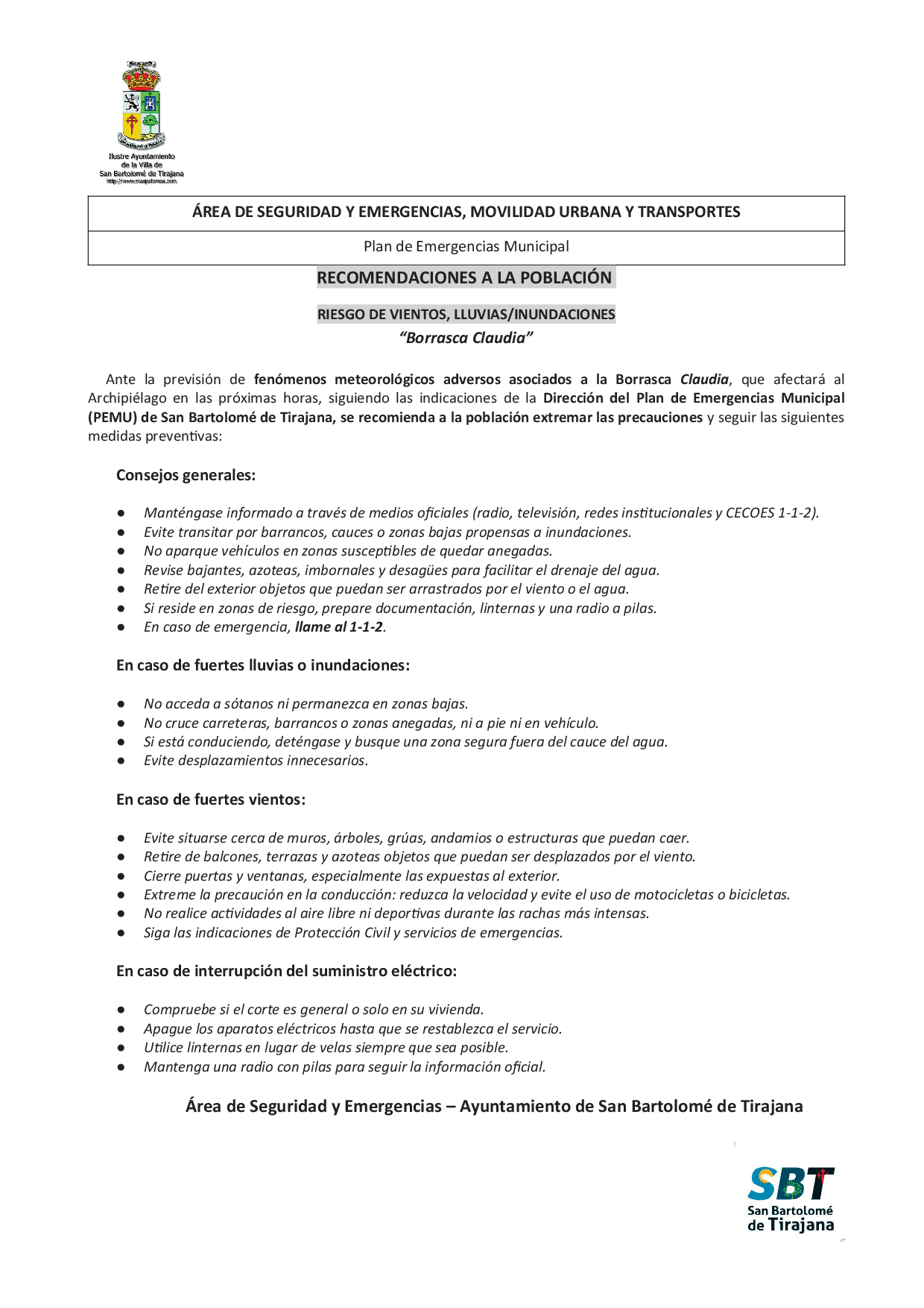 20251112 SEG Recomendaciones Borrasca Claudia