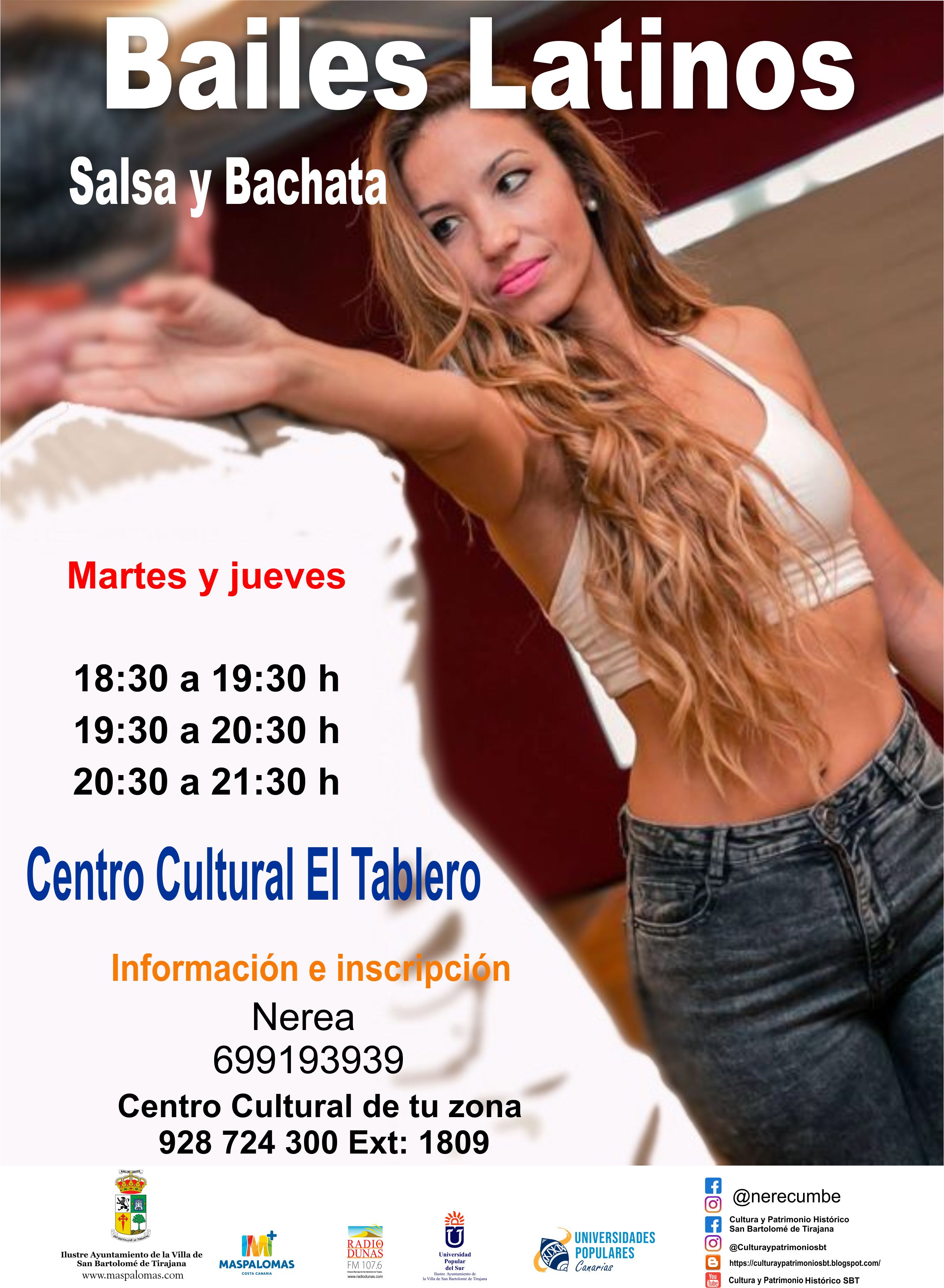 Bailes Latinos - Salsa y Bachata - Centro Cultural Tablero