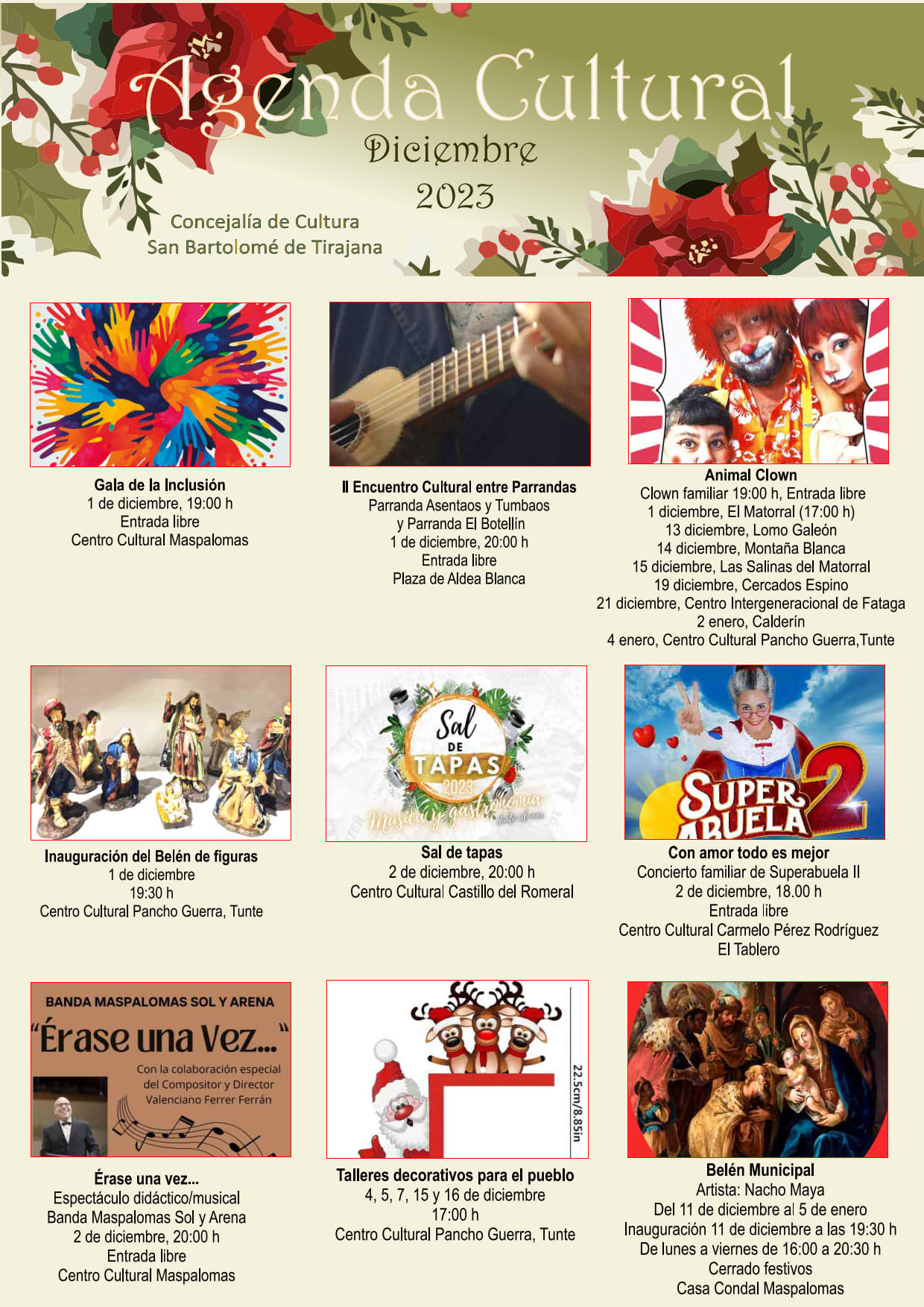 Agenda Cultural Diciembre