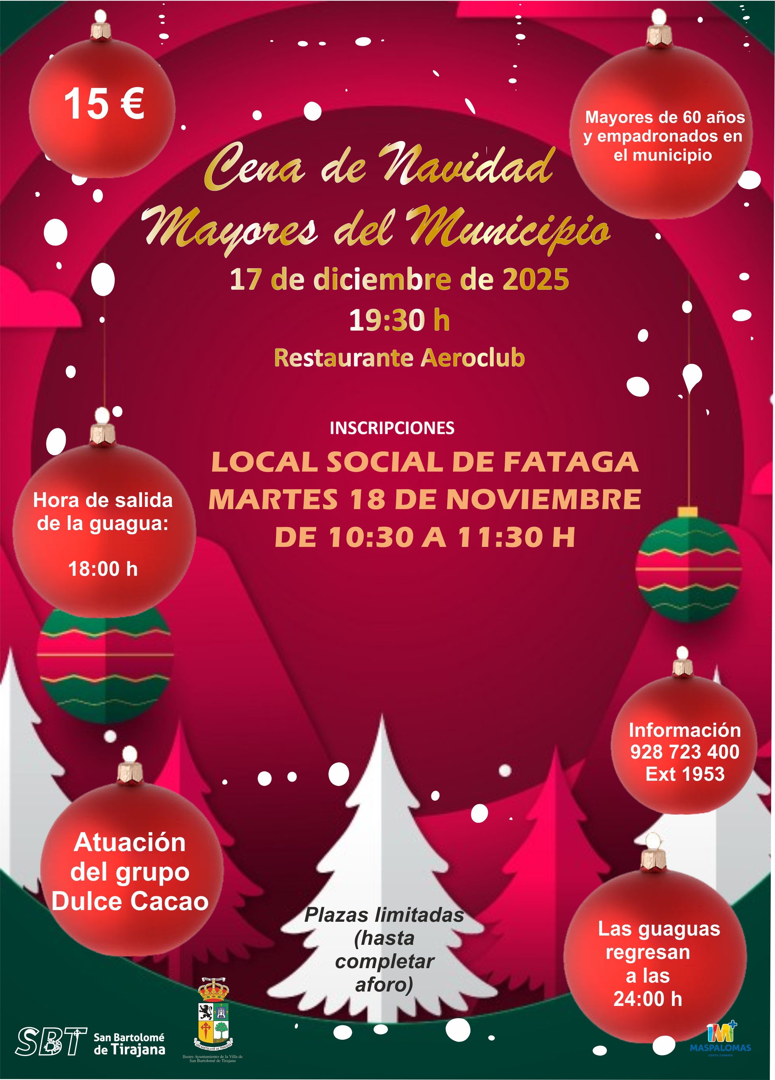 Fataga - Cena de Navidad Mayores del Municipio