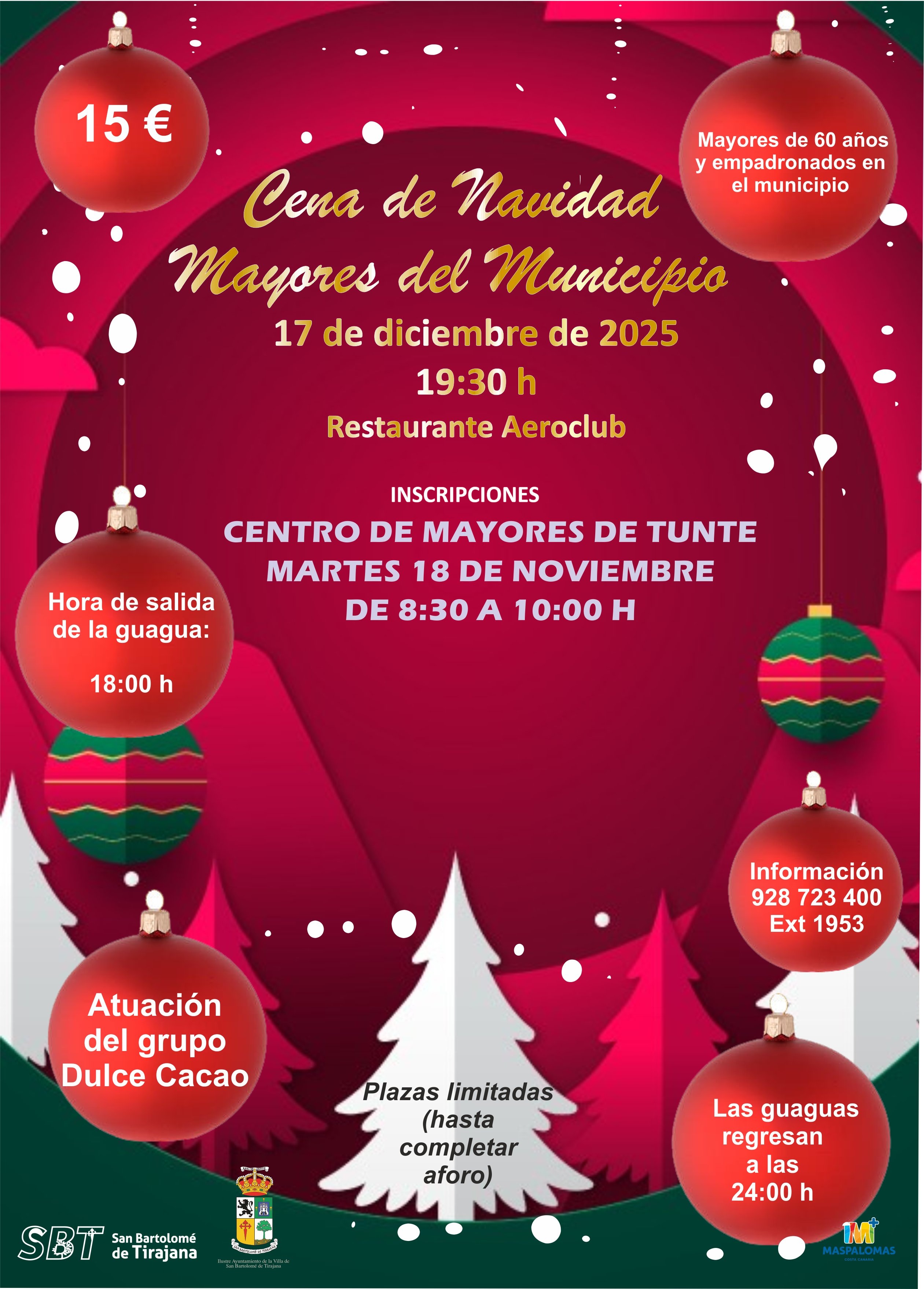 Tunte - Cena de Navidad Mayores del Municipio