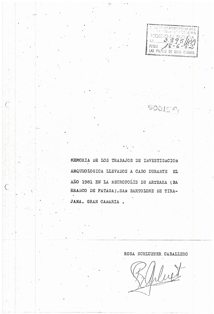1982 - Memoria Investigación Arteara
