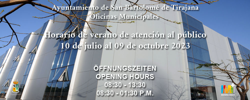 Horaro de verano atención al público